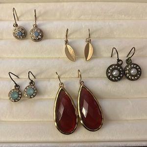 6 Pairs Dangly Earrings